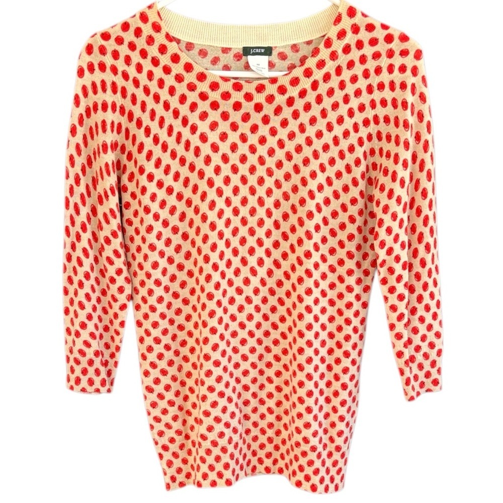 Like New J. Crew Merino Wool Apple Sweater Size XS